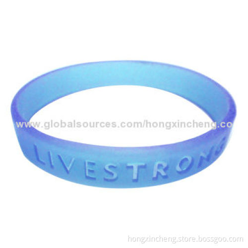 Silicone Bracelet with Custom Logo Glowing in Dark, Lightweight, Convenient to Use